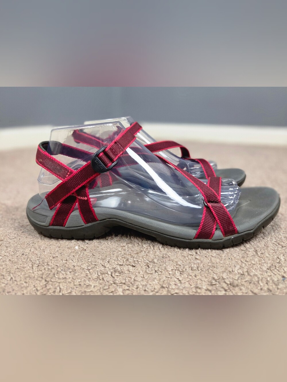 Teva Women's Strappy Outdoor Sandals in Burgundy